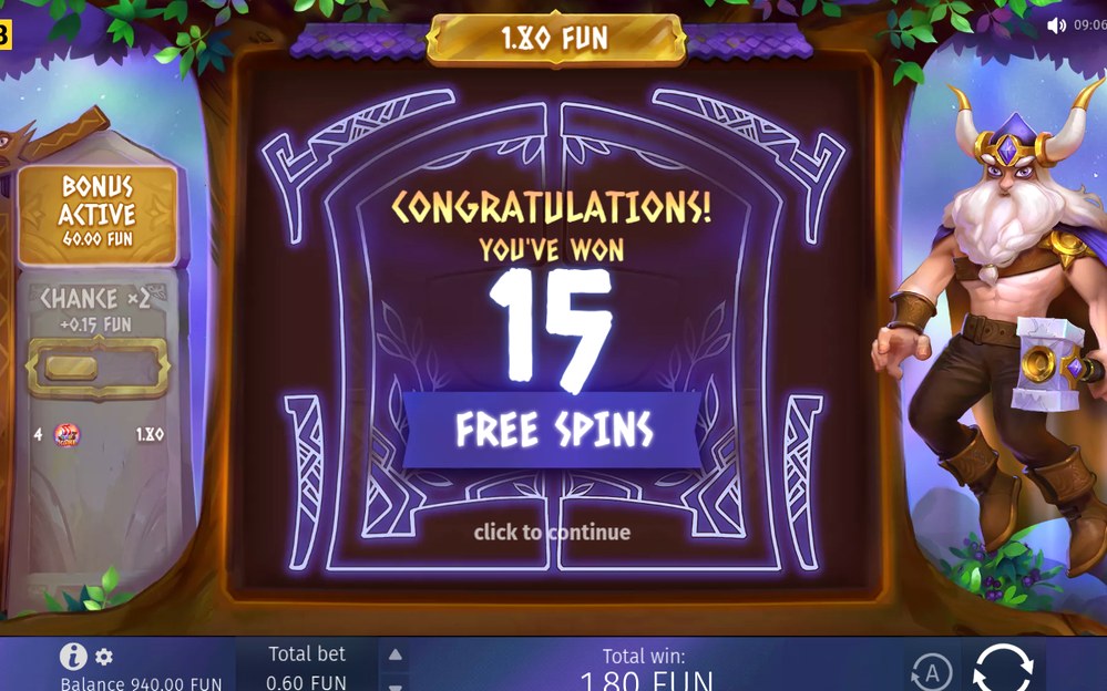 Free Spins round with multiplier values in play
